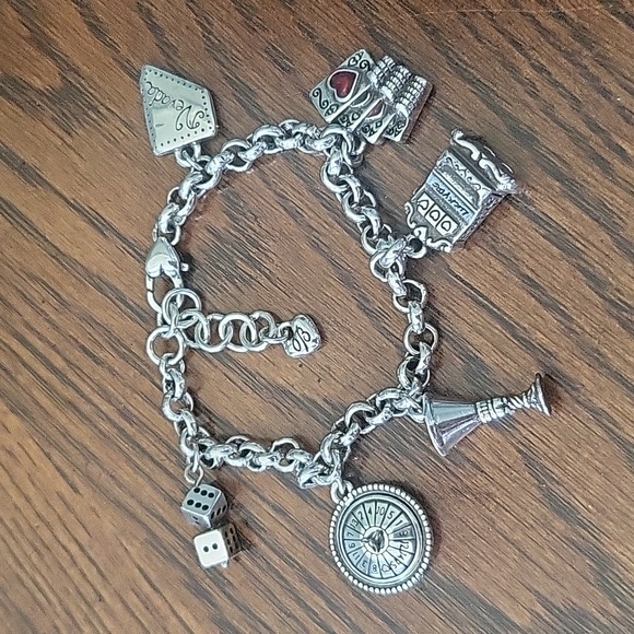 Vintage Brighton Las Vegas Nevada Charm Bracelet - EUC - K - Picture 1 of 13